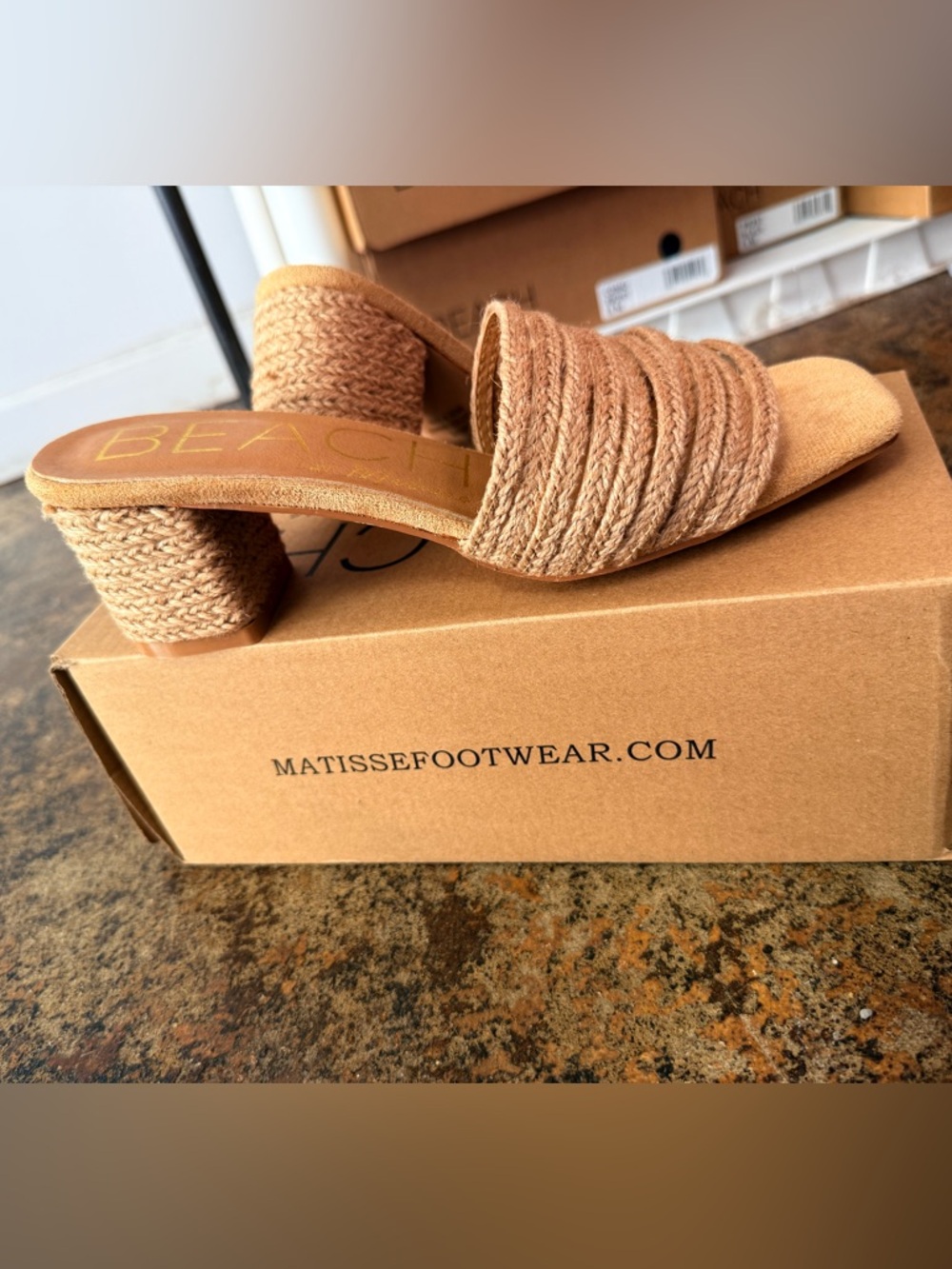 Matisse Tan Braided Block Heel Sandal